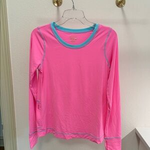 Lilly Pulitzer Vibrant Pink and Blue Top